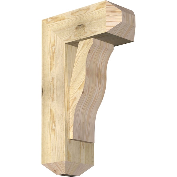 Ekena Millwork Funston Craftsman Rough Sawn Bracket w/ Offset Brace, Douglas Fir, 8"W x 18"D x 30"H BKT0806X18X30FST04RDF - main